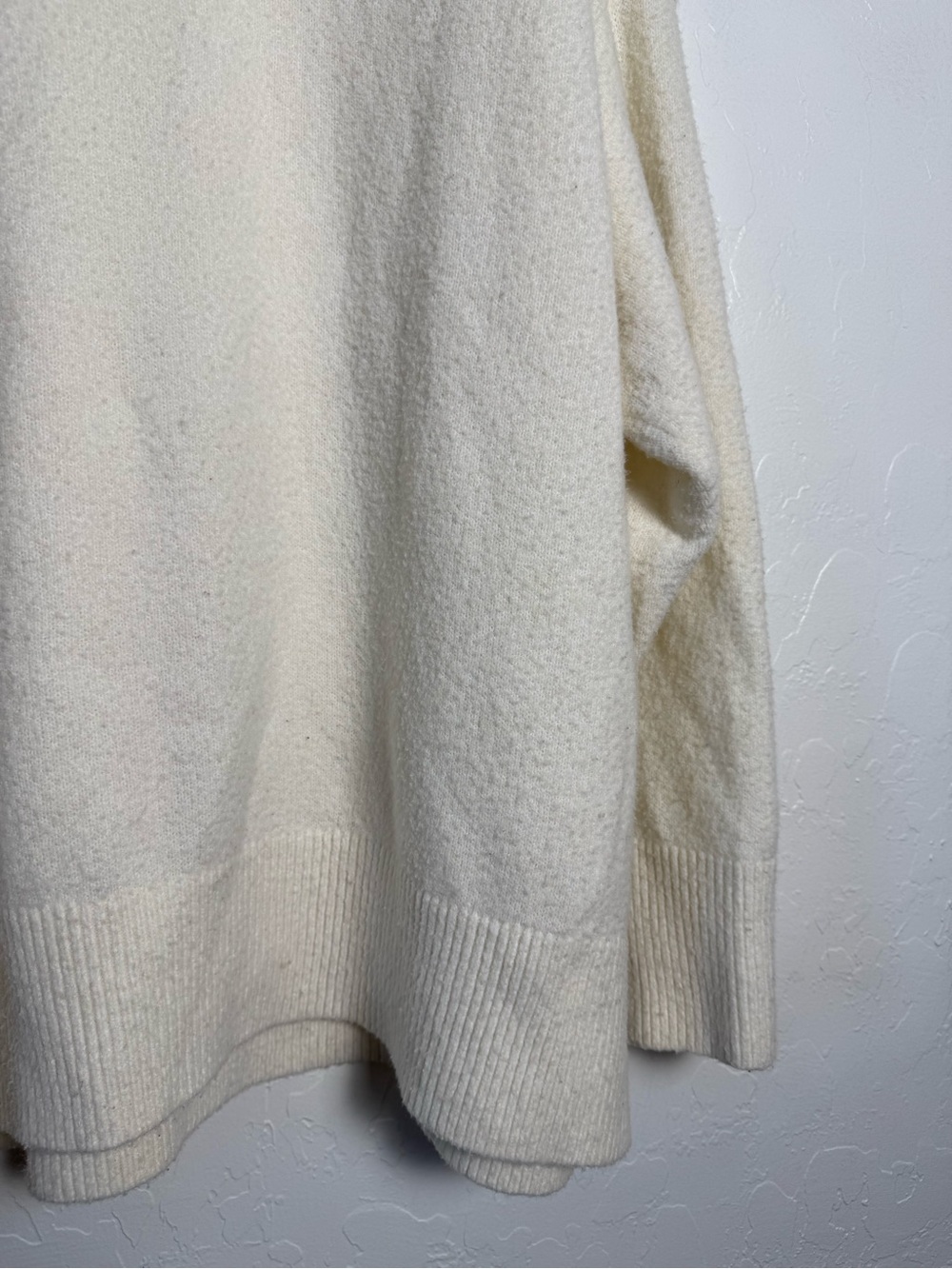 Aerie Cream Cozy Oversized Crew Neck Knit Sweater Size XL Slouchy Drop Shoulder - Picture 10 of 10